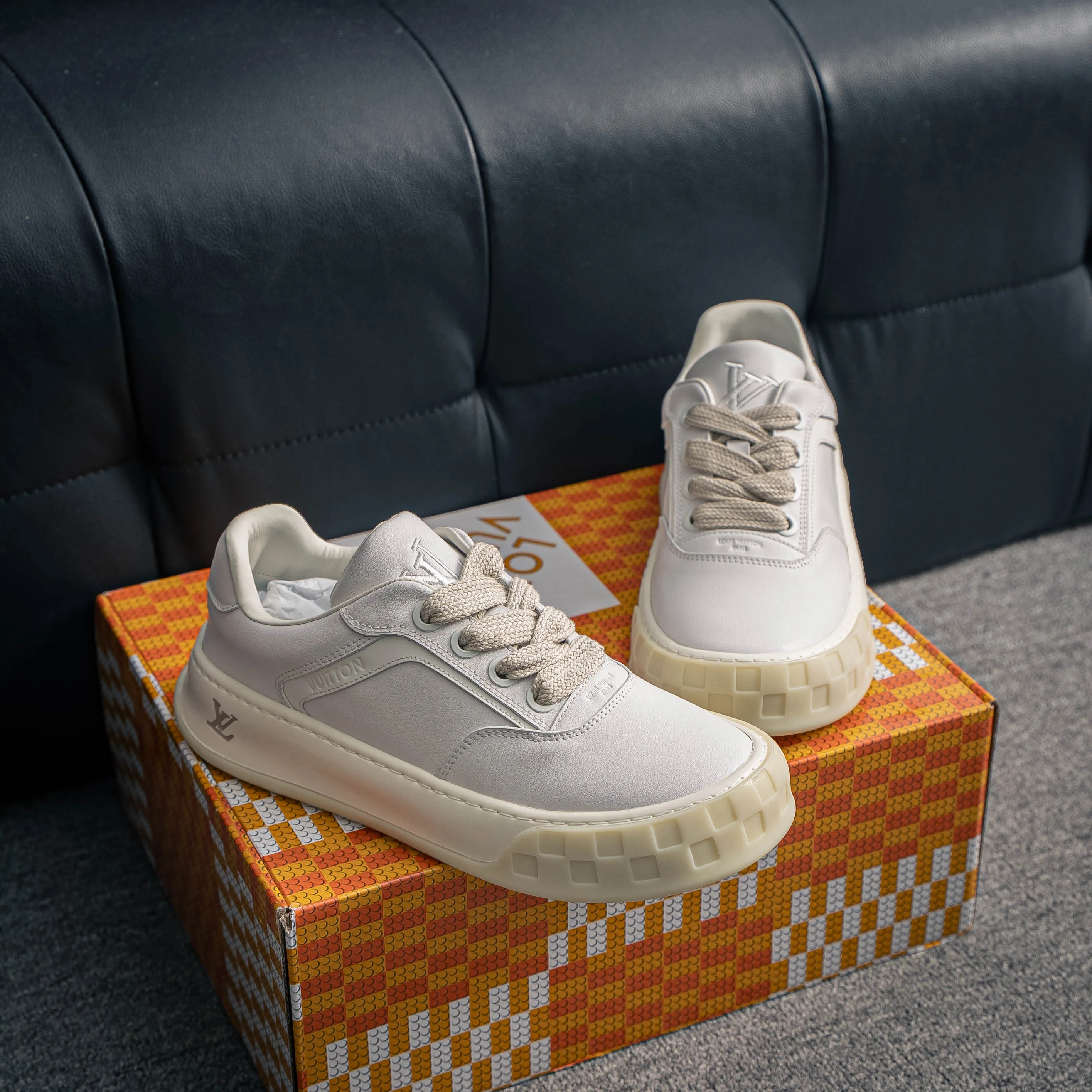Premium -- LOUIS VUITTON Tilted Series｜2026 LV Tilted Low Sneakers Series Low-Top Retro Skate Shoes Men Shoes｜